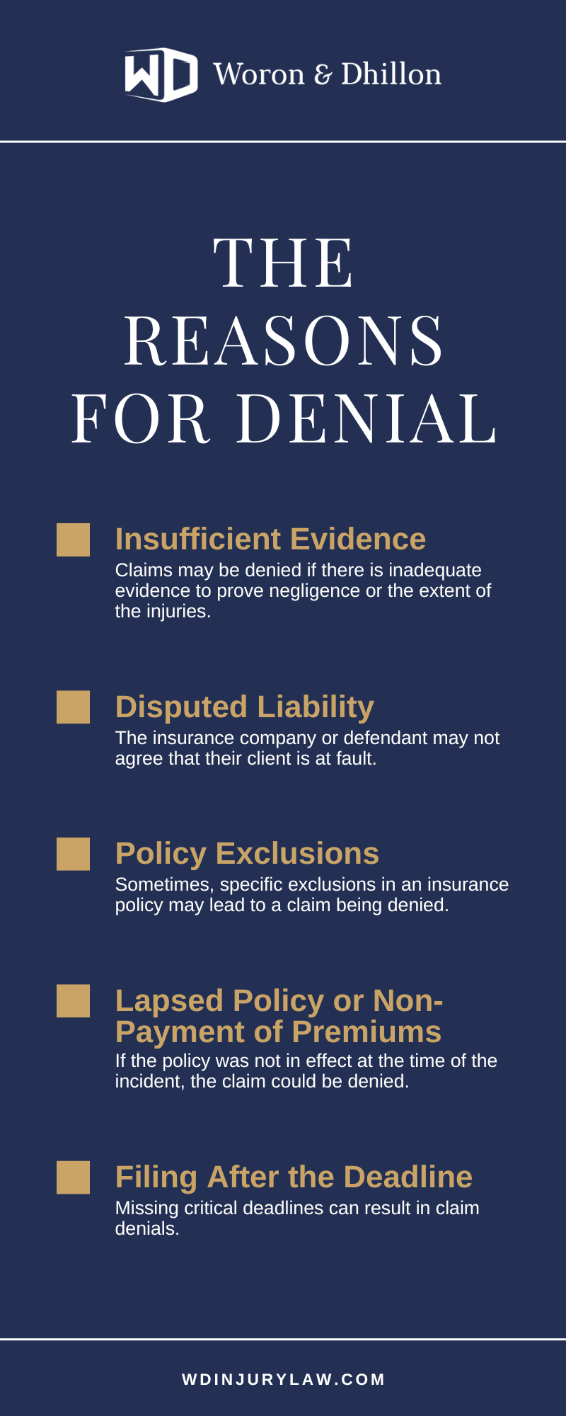 The Reasons For Denial Infographic