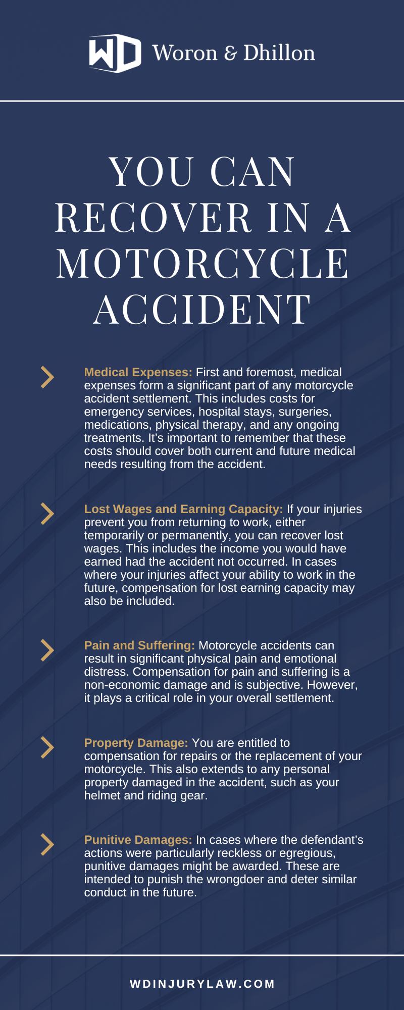 You Can Recover in a Motorcycle Accident Infographic