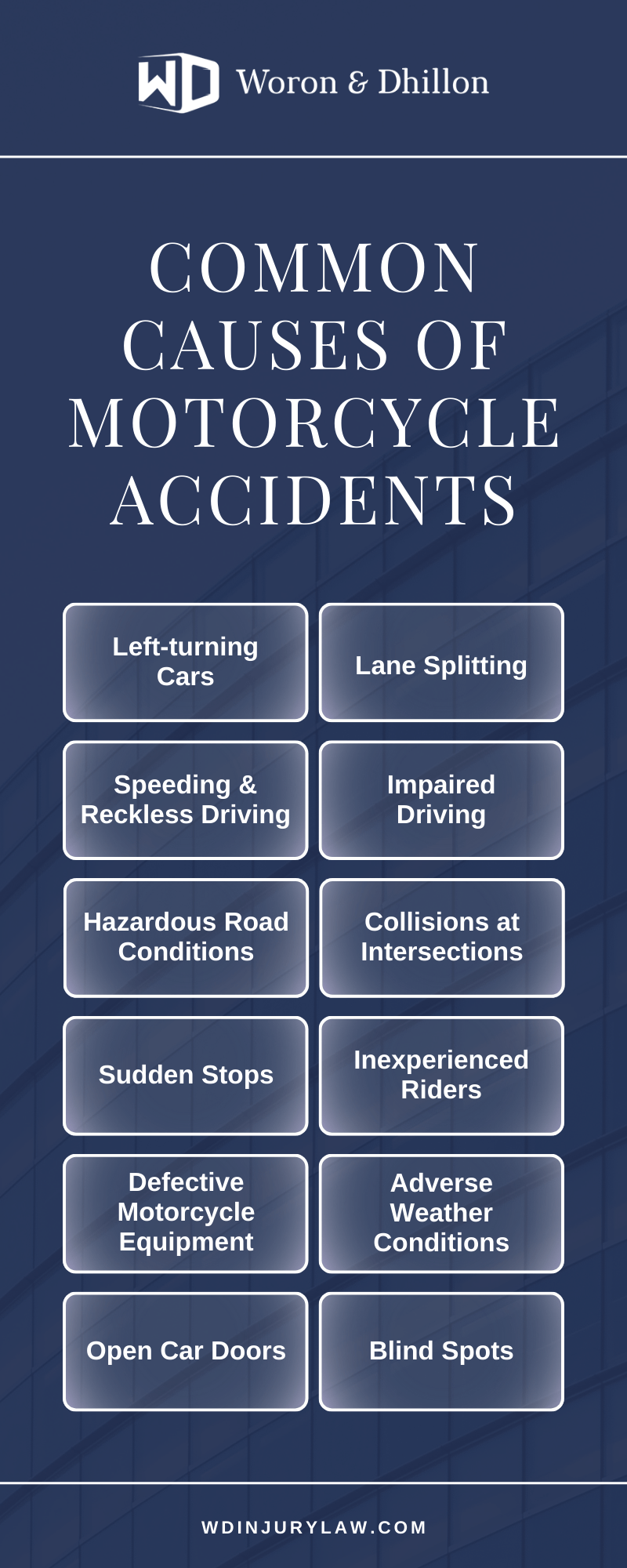 Common Causes Of Motorcycle Accidents Infographic